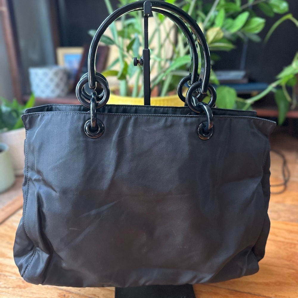Prada Black Nylon Tote Bag